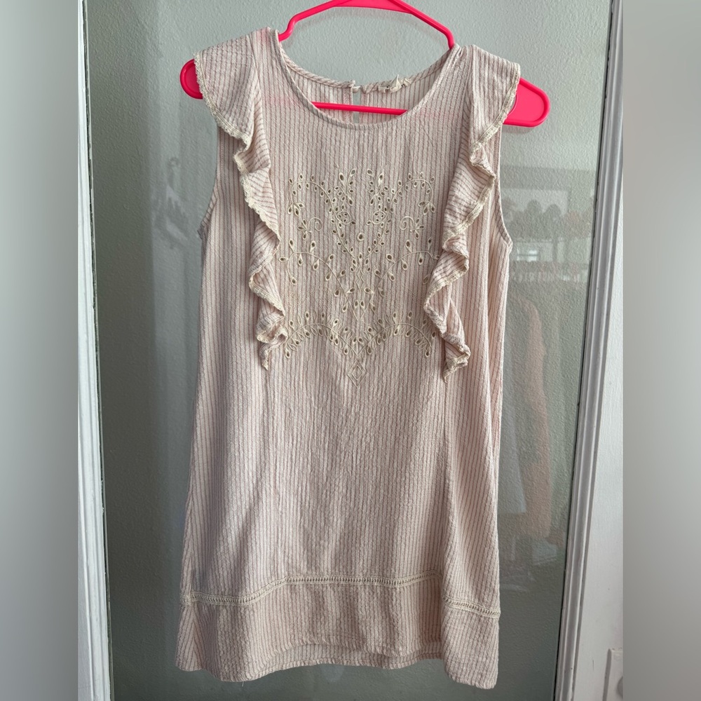 POL Pink and Cream Striped dress